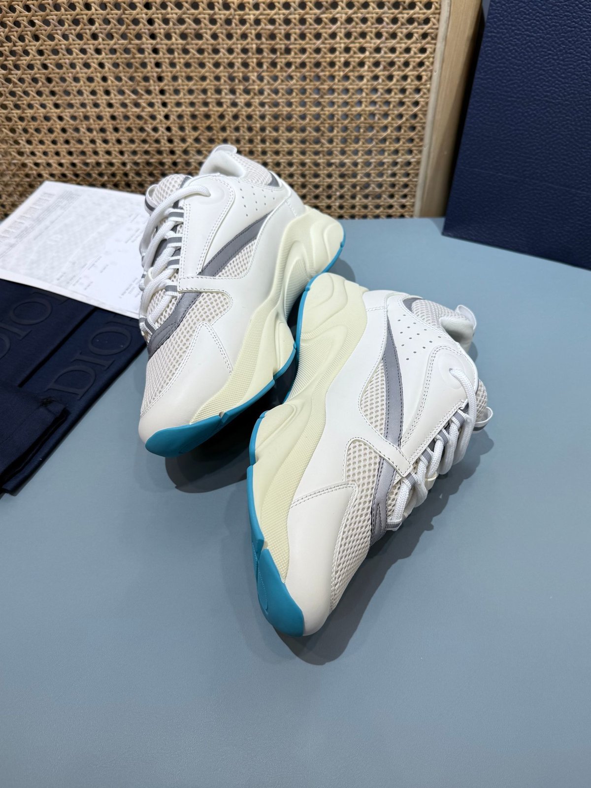 Sneakers B22 'Blanc Gris Turquoise' — vue 16