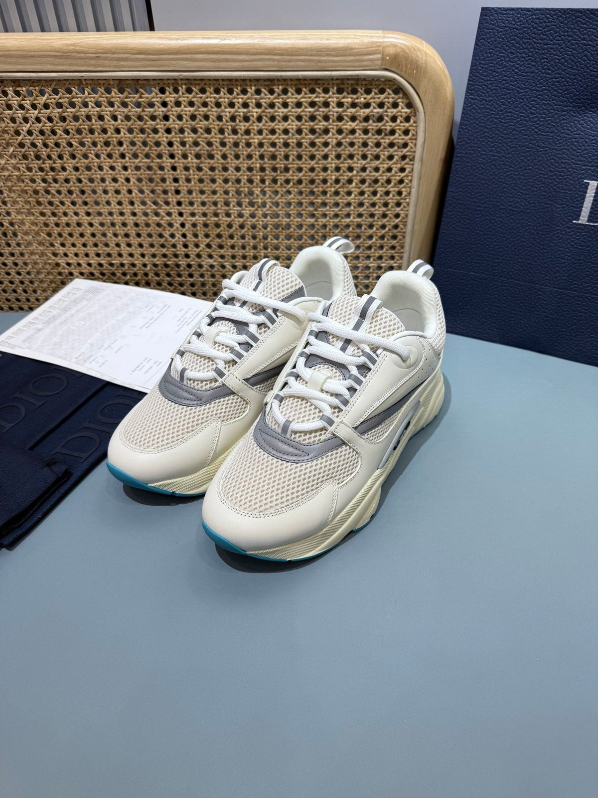 Sneakers B22 'Blanc Gris Turquoise' — vue 17