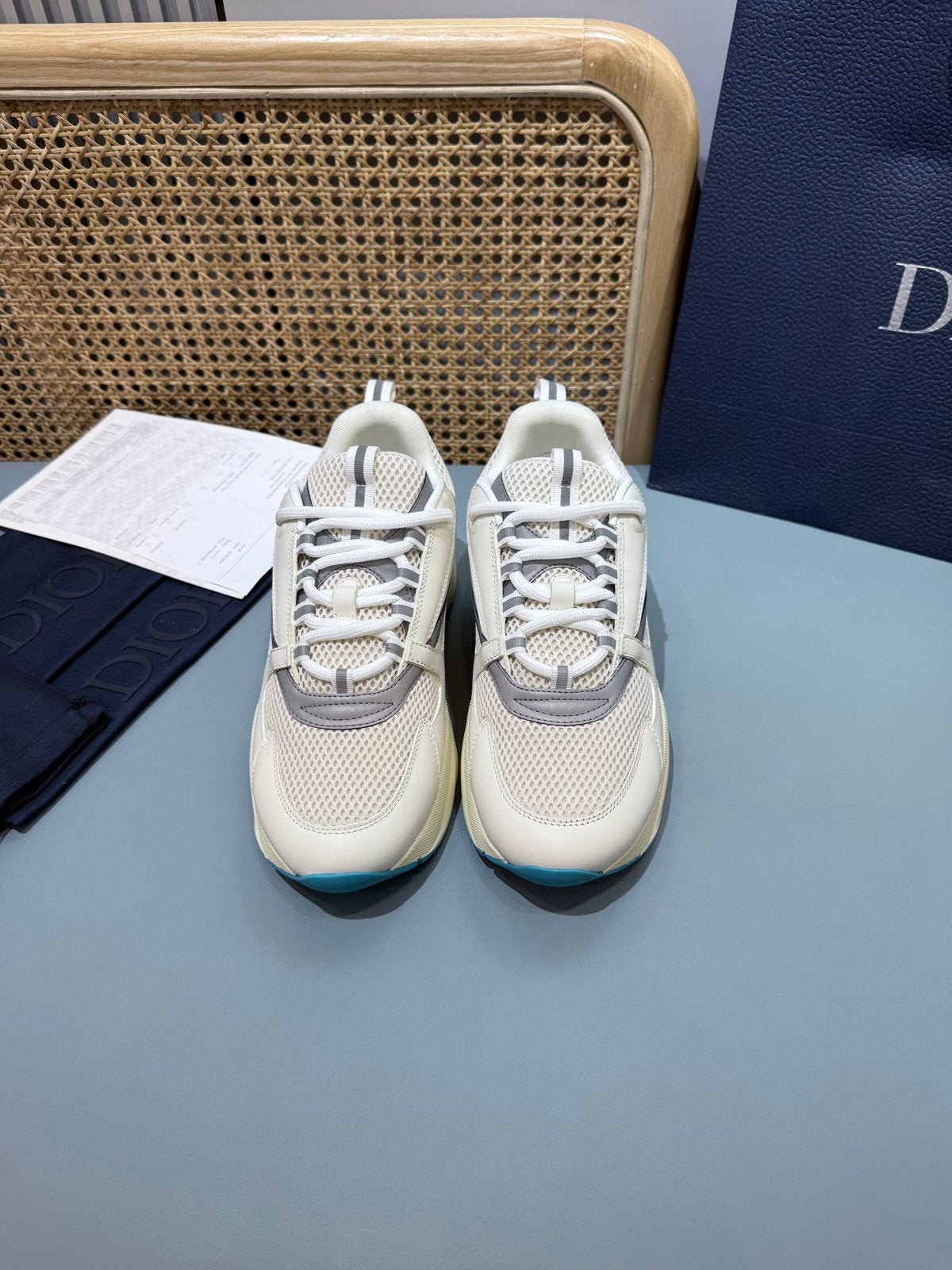 Sneakers B22 'Blanc Gris Turquoise' — vue 19