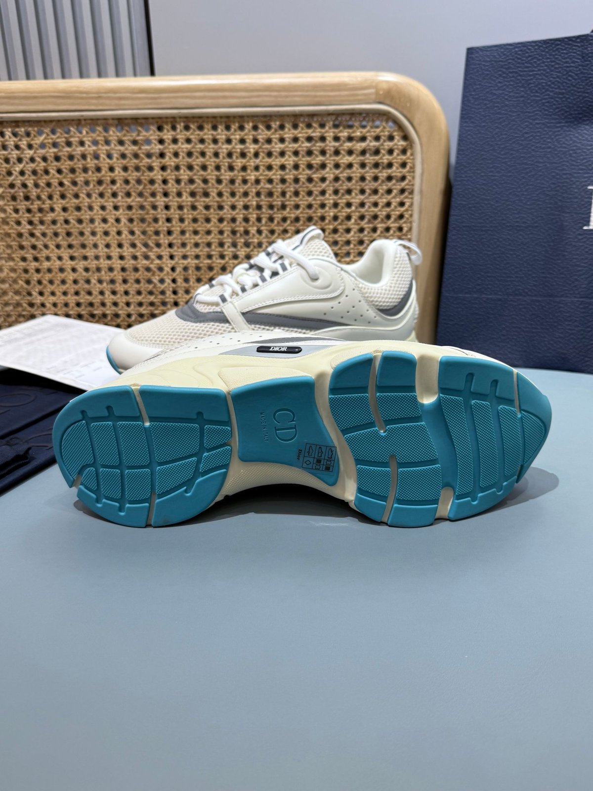 Sneakers B22 'Blanc Gris Turquoise' — vue 20