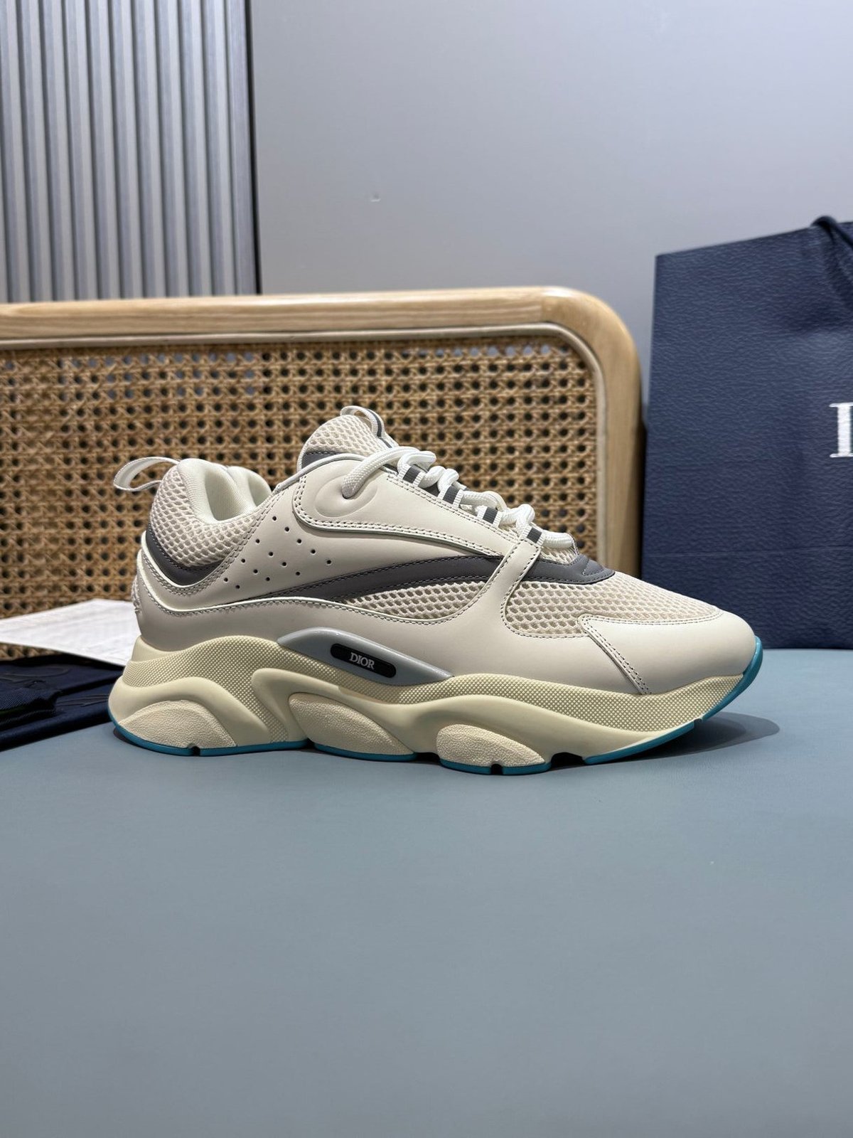 Sneakers B22 'Blanc Gris Turquoise' — vue 23