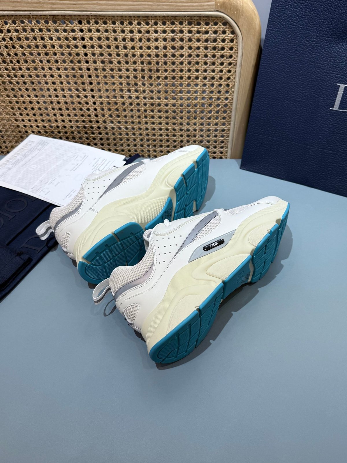 Sneakers B22 'Blanc Gris Turquoise' — vue 24