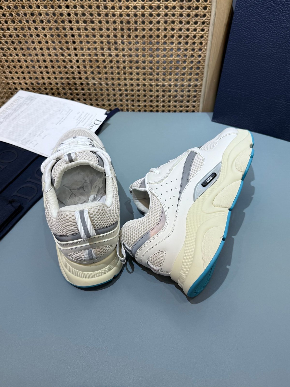 Sneakers B22 'Blanc Gris Turquoise' — vue 25