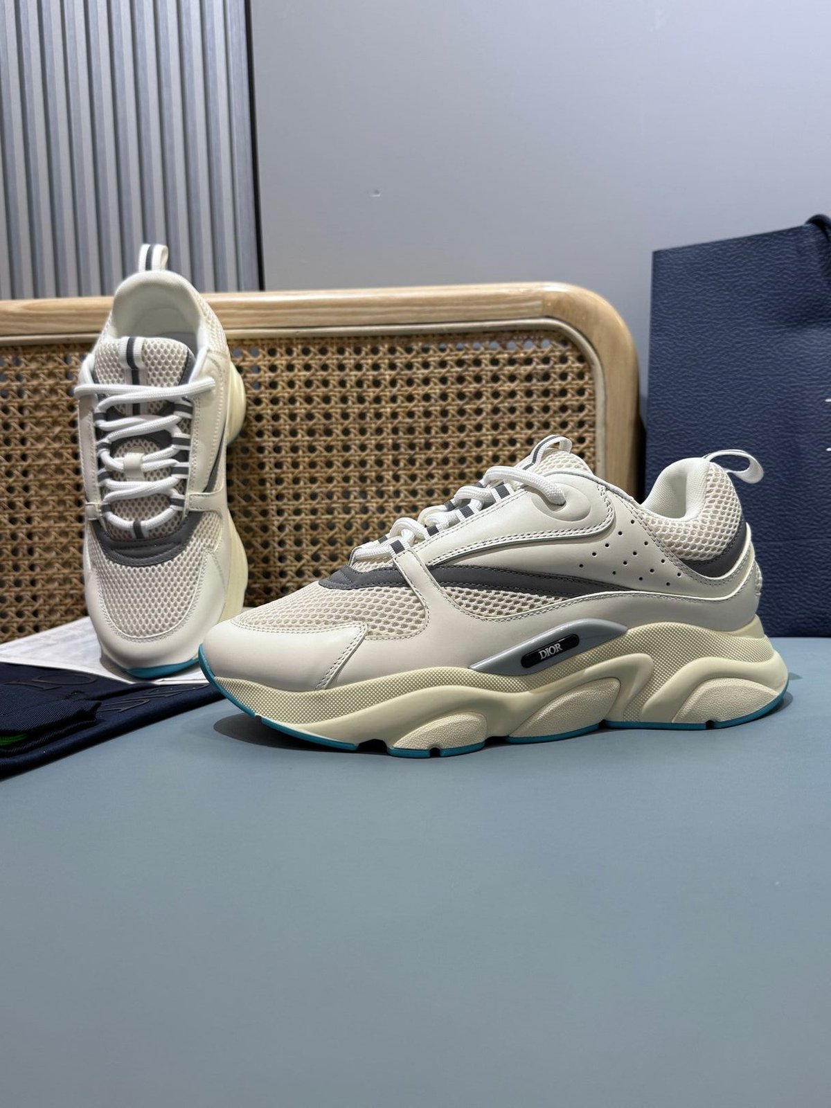 Sneakers B22 'Blanc Gris Turquoise' — vue 26