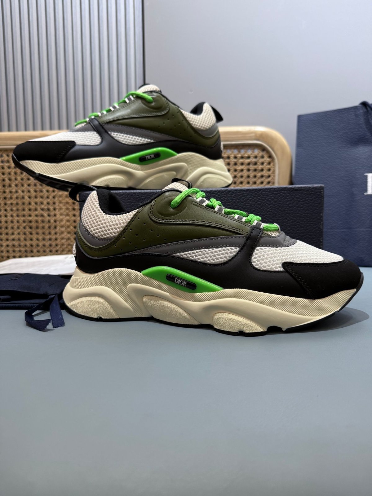 Sneakers B22 'Noir Blanc Vert' — vue 5