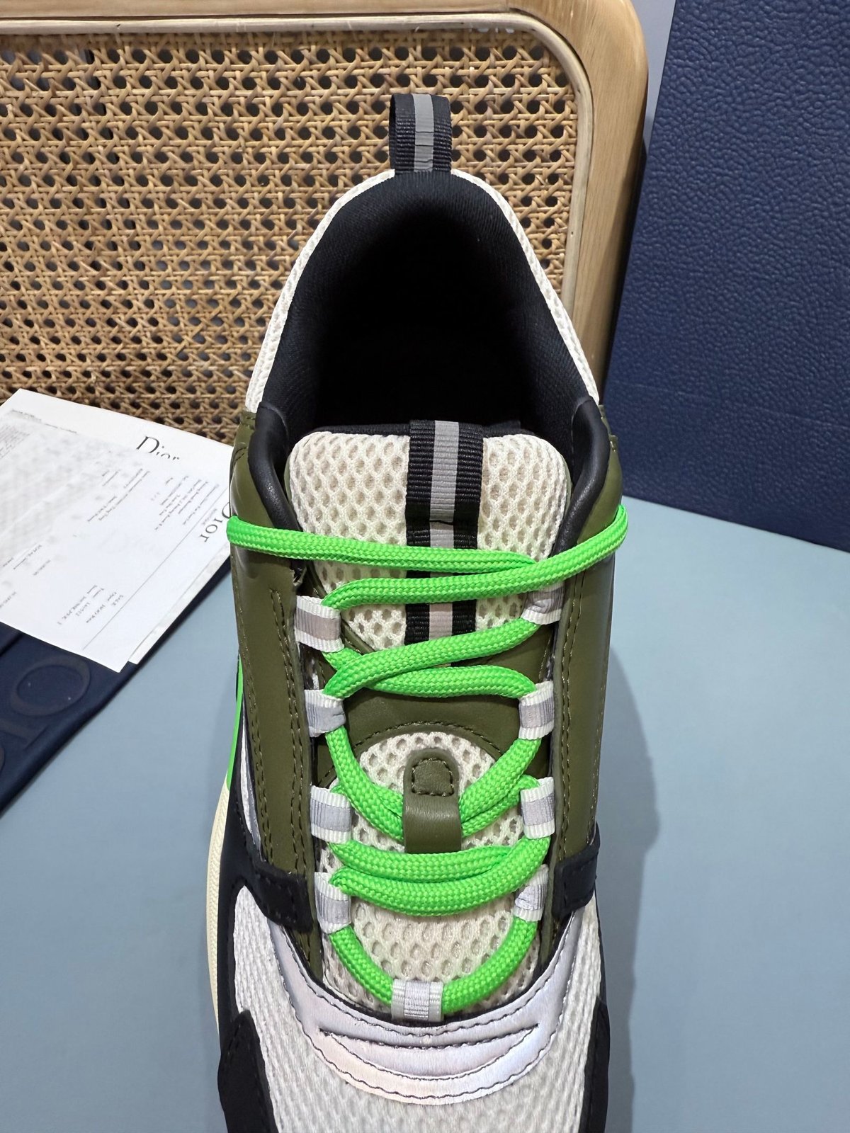 Sneakers B22 'Noir Blanc Vert' — vue 8