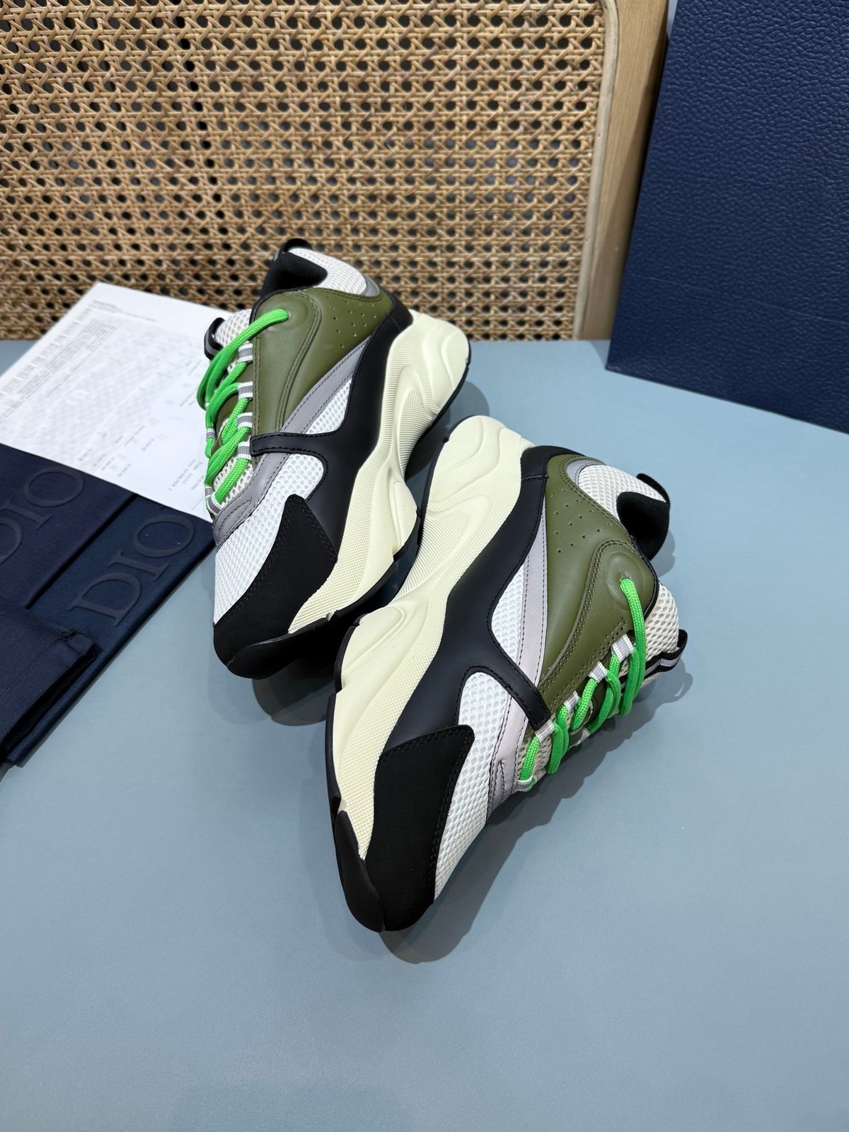 Sneakers B22 'Noir Blanc Vert' — vue 16