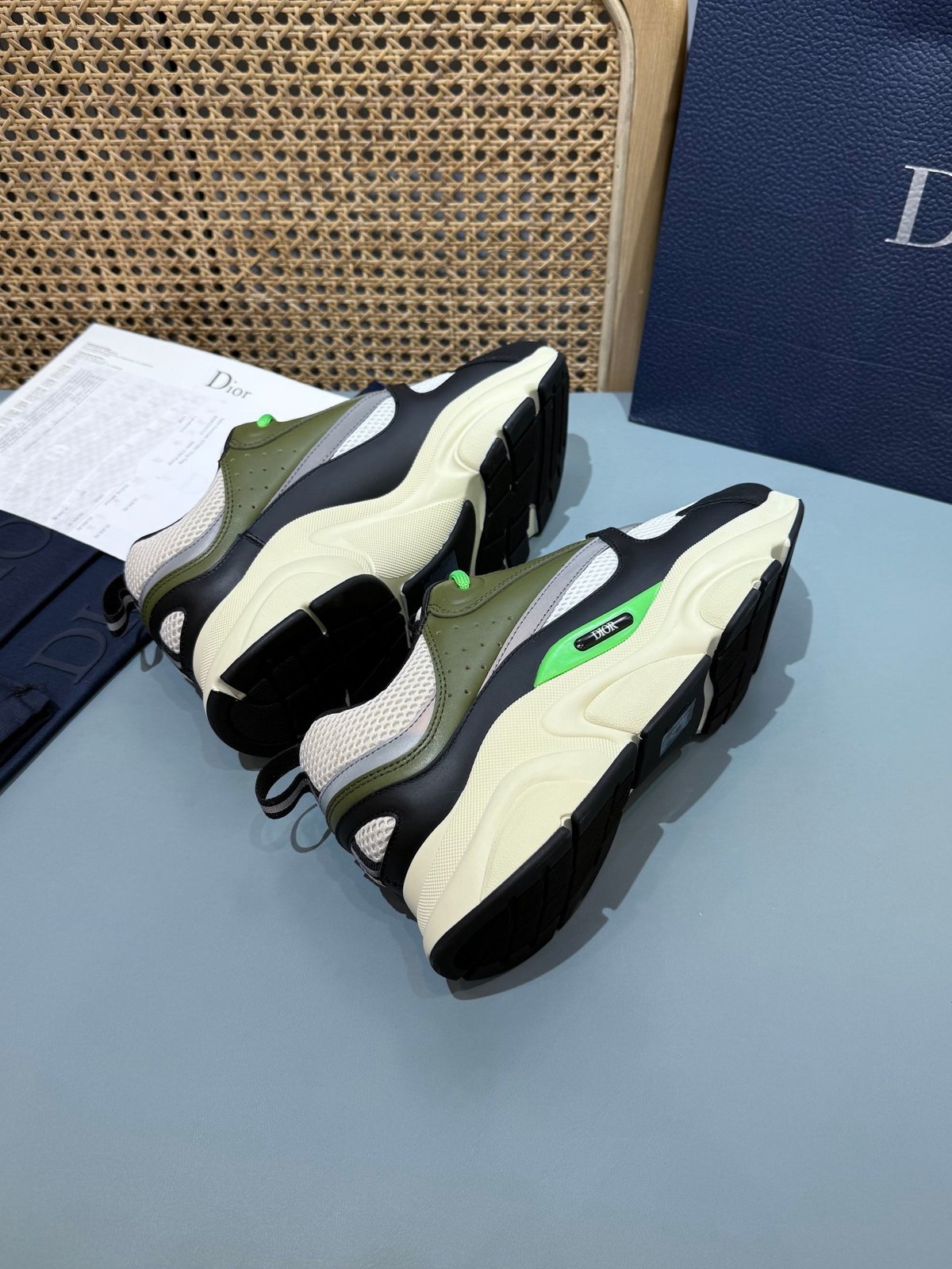 Sneakers B22 'Noir Blanc Vert' — vue 24