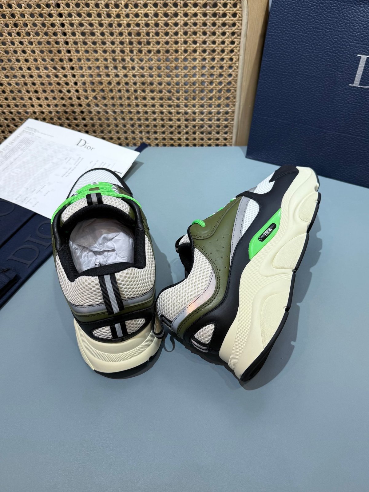 Sneakers B22 'Noir Blanc Vert' — vue 25