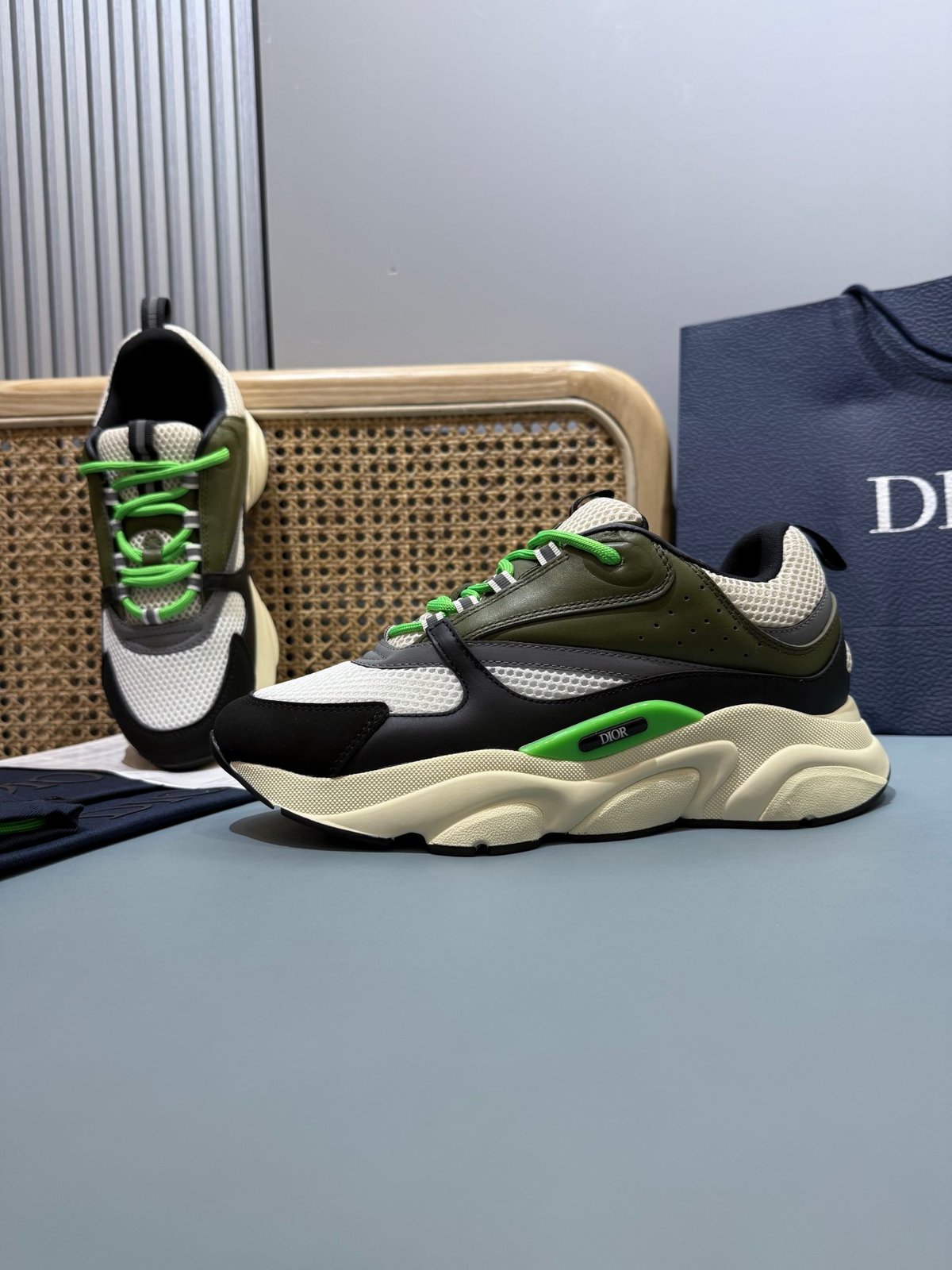 Sneakers B22 'Noir Blanc Vert' — vue 26