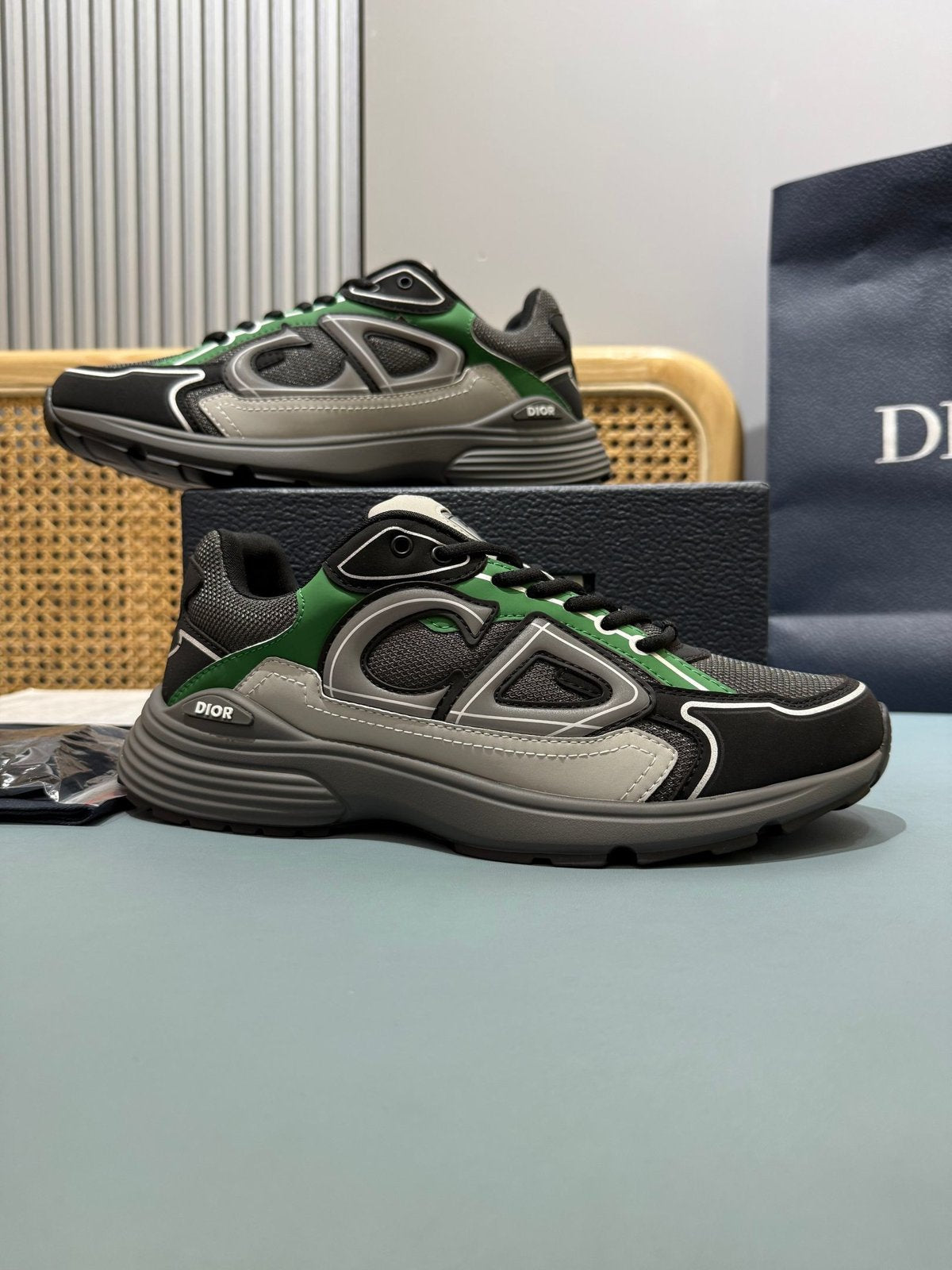Sneakers B30 'Noir et Vert' — vue 5