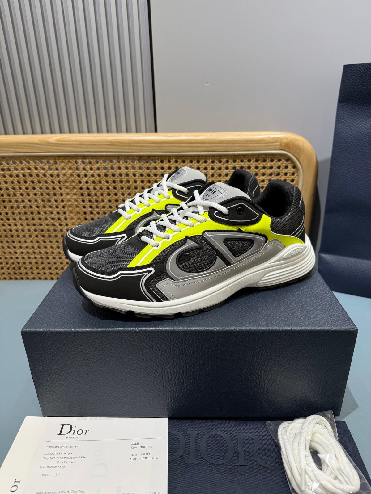 Sneakers B30 'Noir et Jaune Fluo' — vue 3