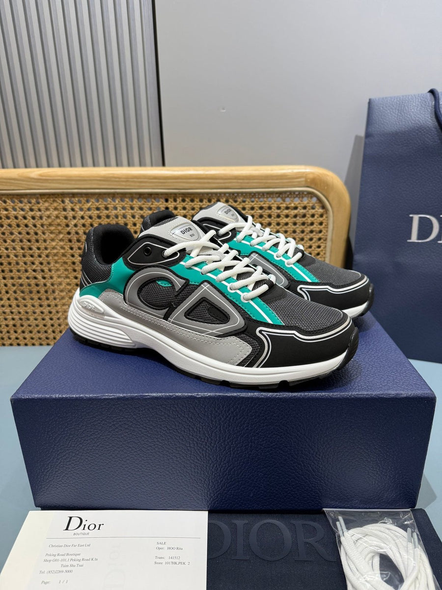 Sneakers B30 'Noir et Vert Émeraude'