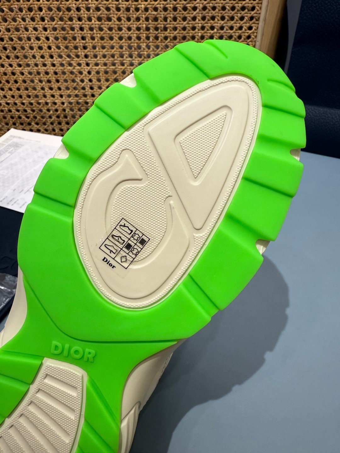 Sneakers B30 'Blanc Cassé et Vert Fluo' — vue 6
