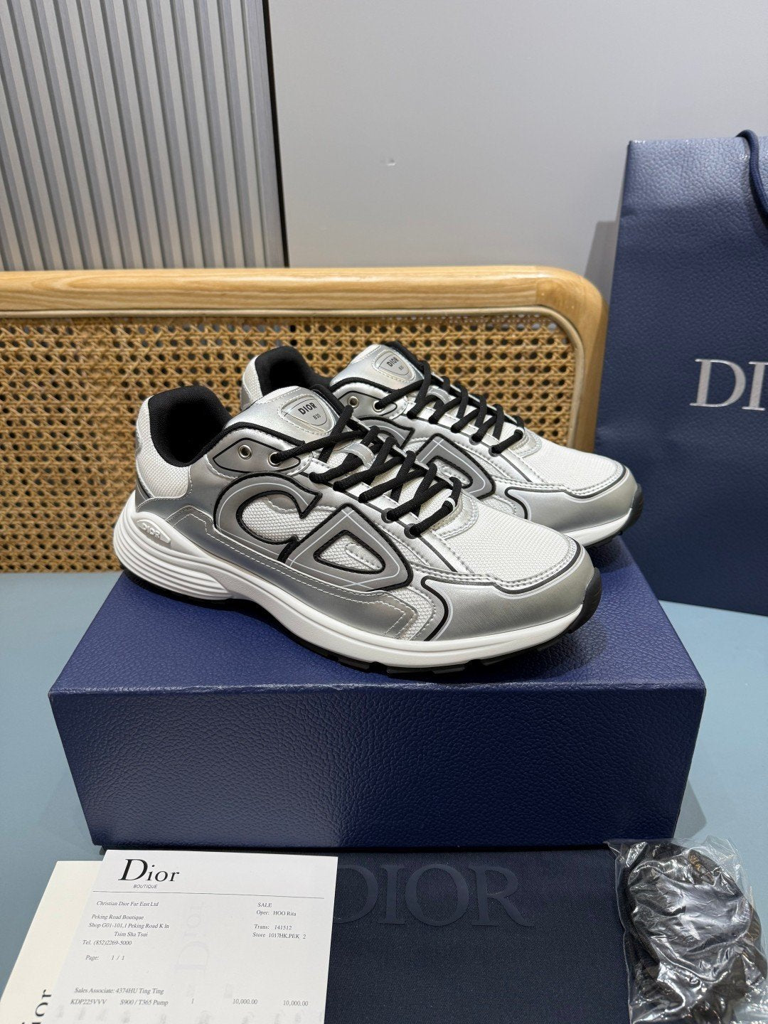 Sneakers B30 'Blanc Gris et Noir'