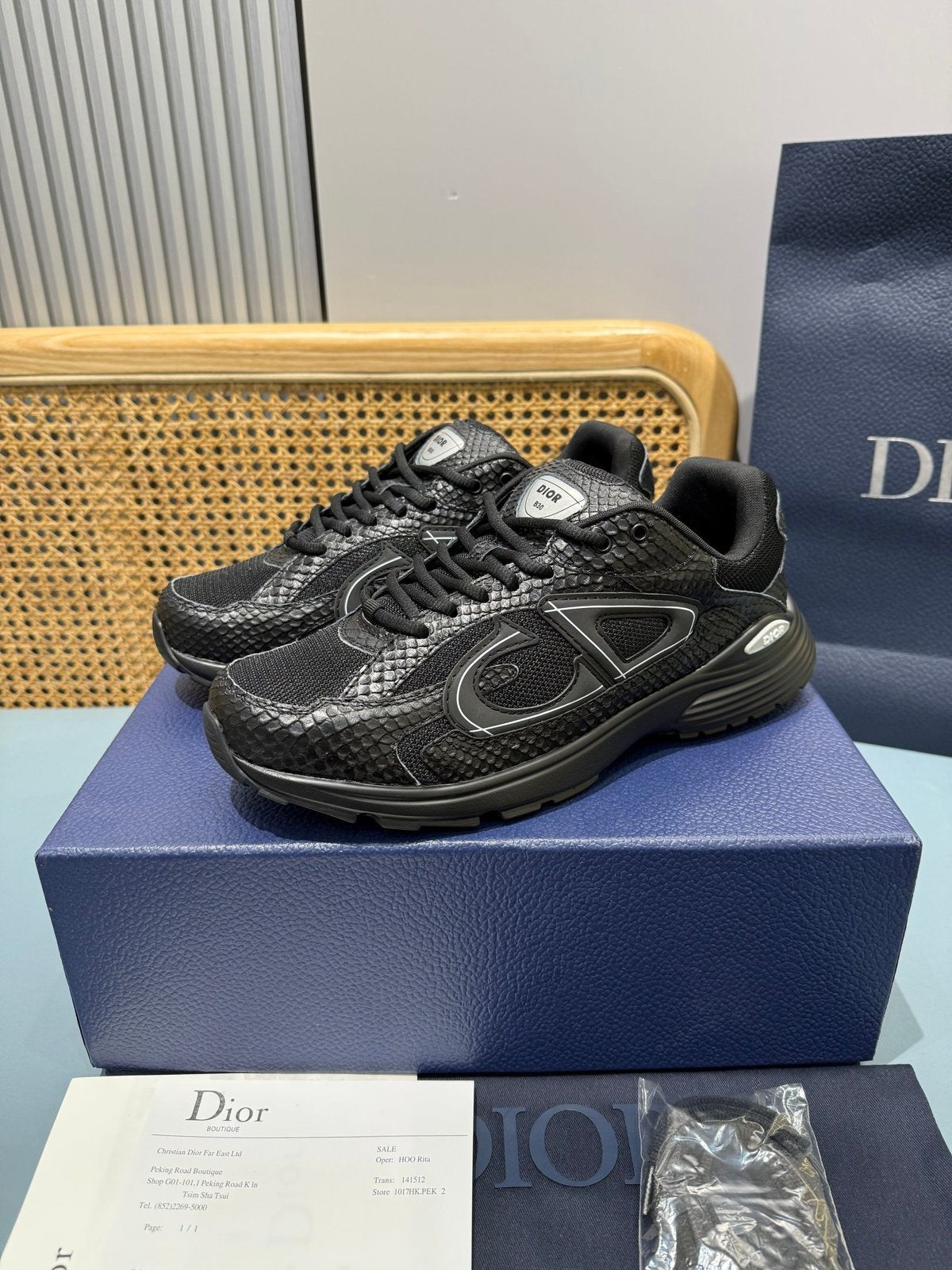 Sneakers B30 'Noir Mat' — vue 3