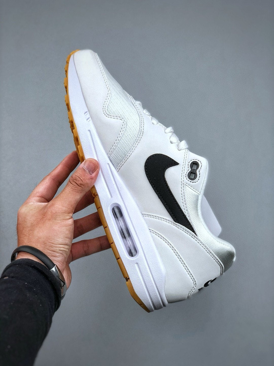 Nike Air Max 1 'Blanc Noir Gomme' — vue 3