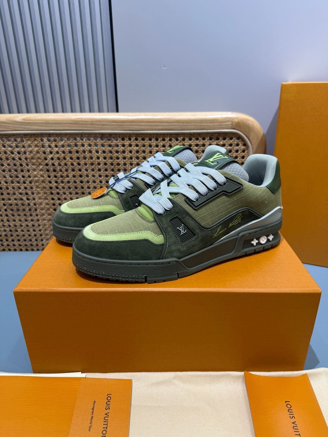Sneakers Trainer 'Kaki Vert' — vue 27