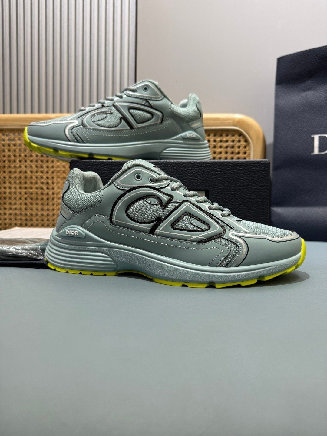Sneakers B30 'Vert d'Eau et Jaune Fluo' — vue 5