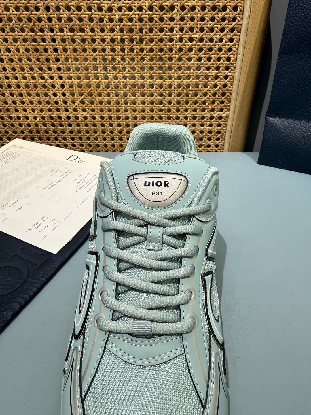 Sneakers B30 'Vert d'Eau et Jaune Fluo' — vue 7