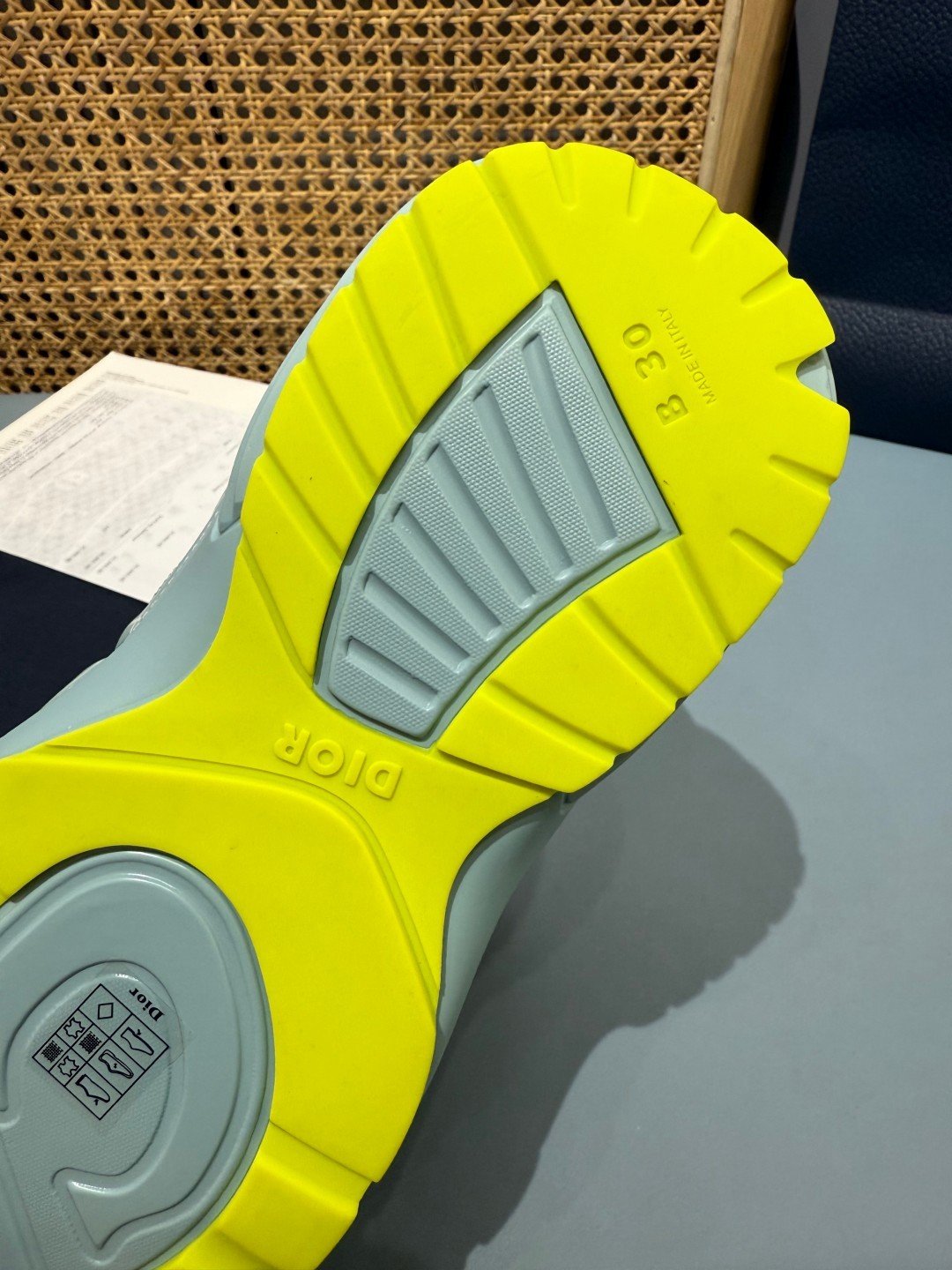 Sneakers B30 'Vert d'Eau et Jaune Fluo' — vue 10