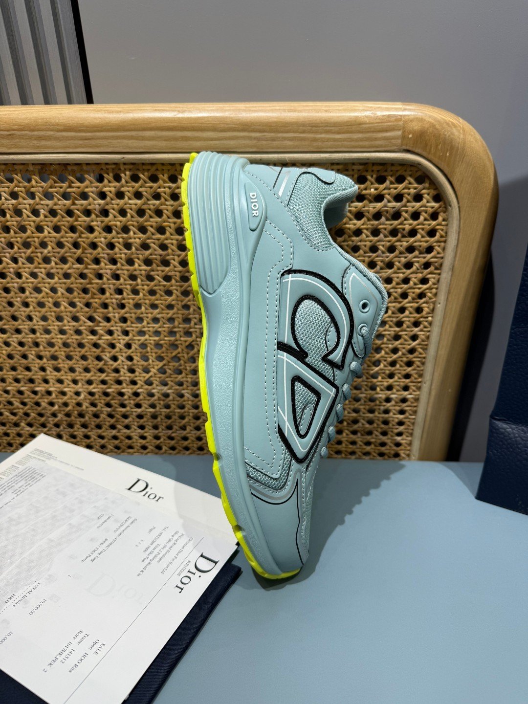 Sneakers B30 'Vert d'Eau et Jaune Fluo' — vue 13