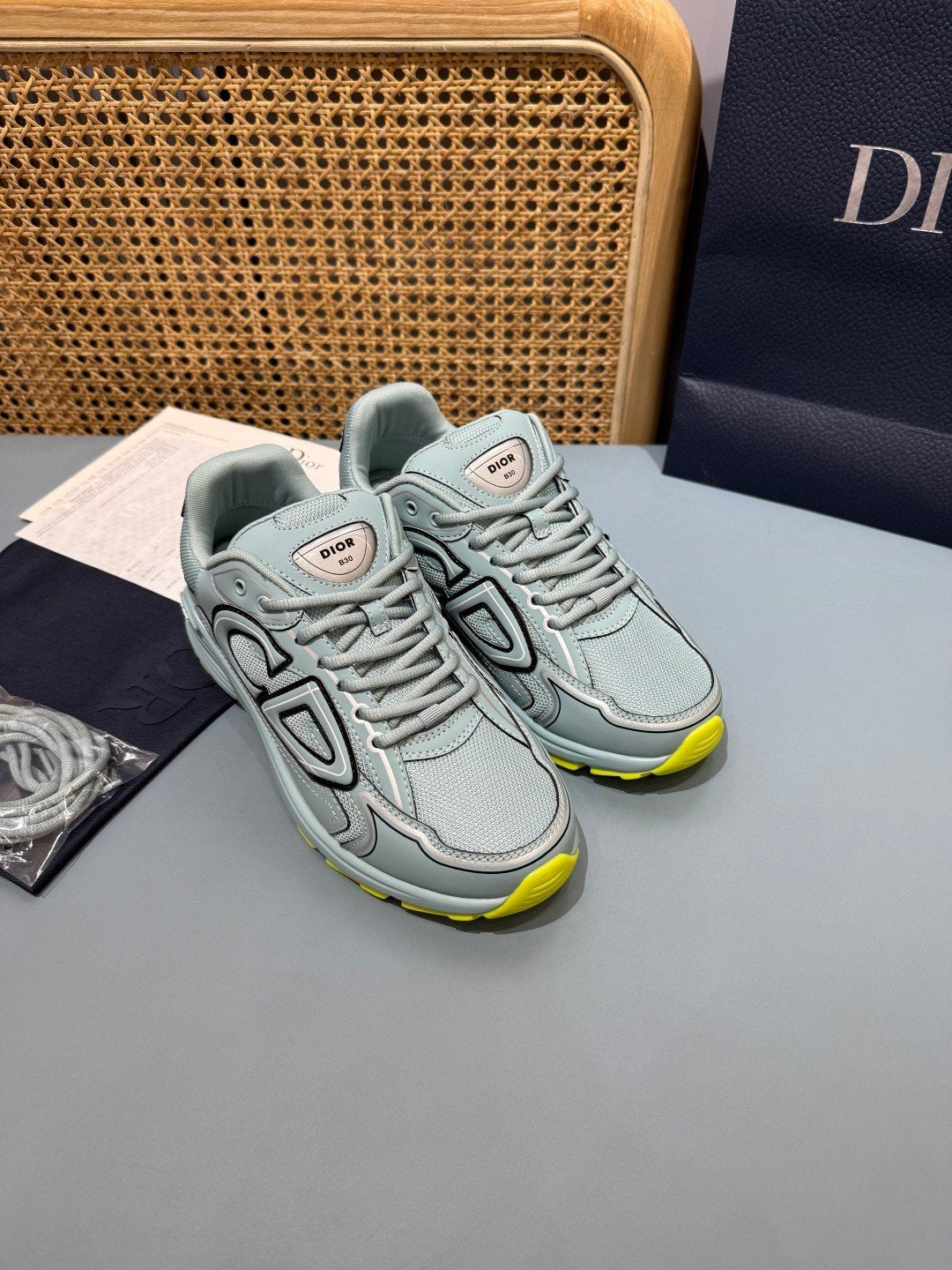 Sneakers B30 'Vert d'Eau et Jaune Fluo' — vue 16
