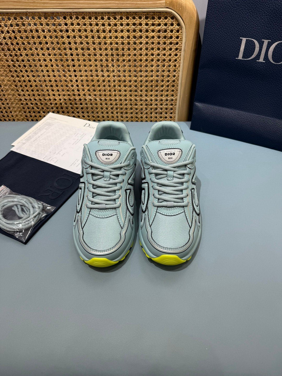 Sneakers B30 'Vert d'Eau et Jaune Fluo' — vue 17