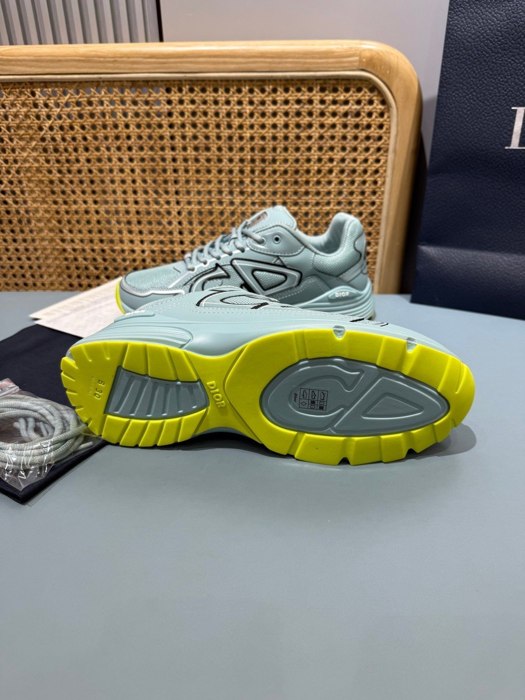 Sneakers B30 'Vert d'Eau et Jaune Fluo' — vue 18