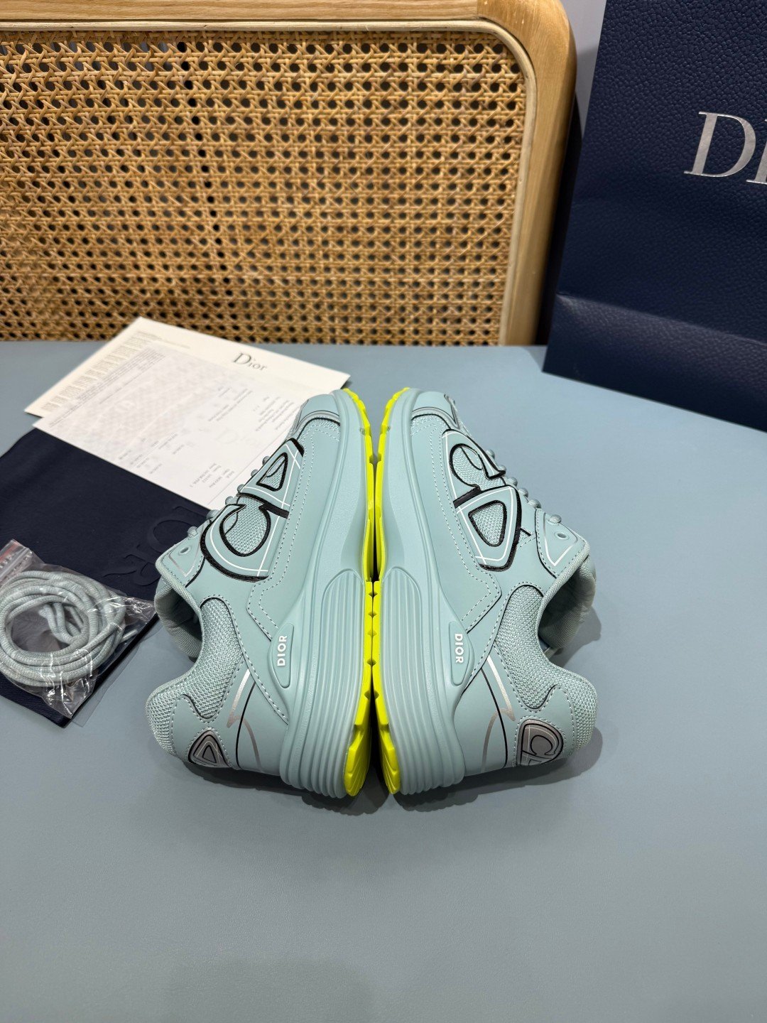 Sneakers B30 'Vert d'Eau et Jaune Fluo' — vue 19