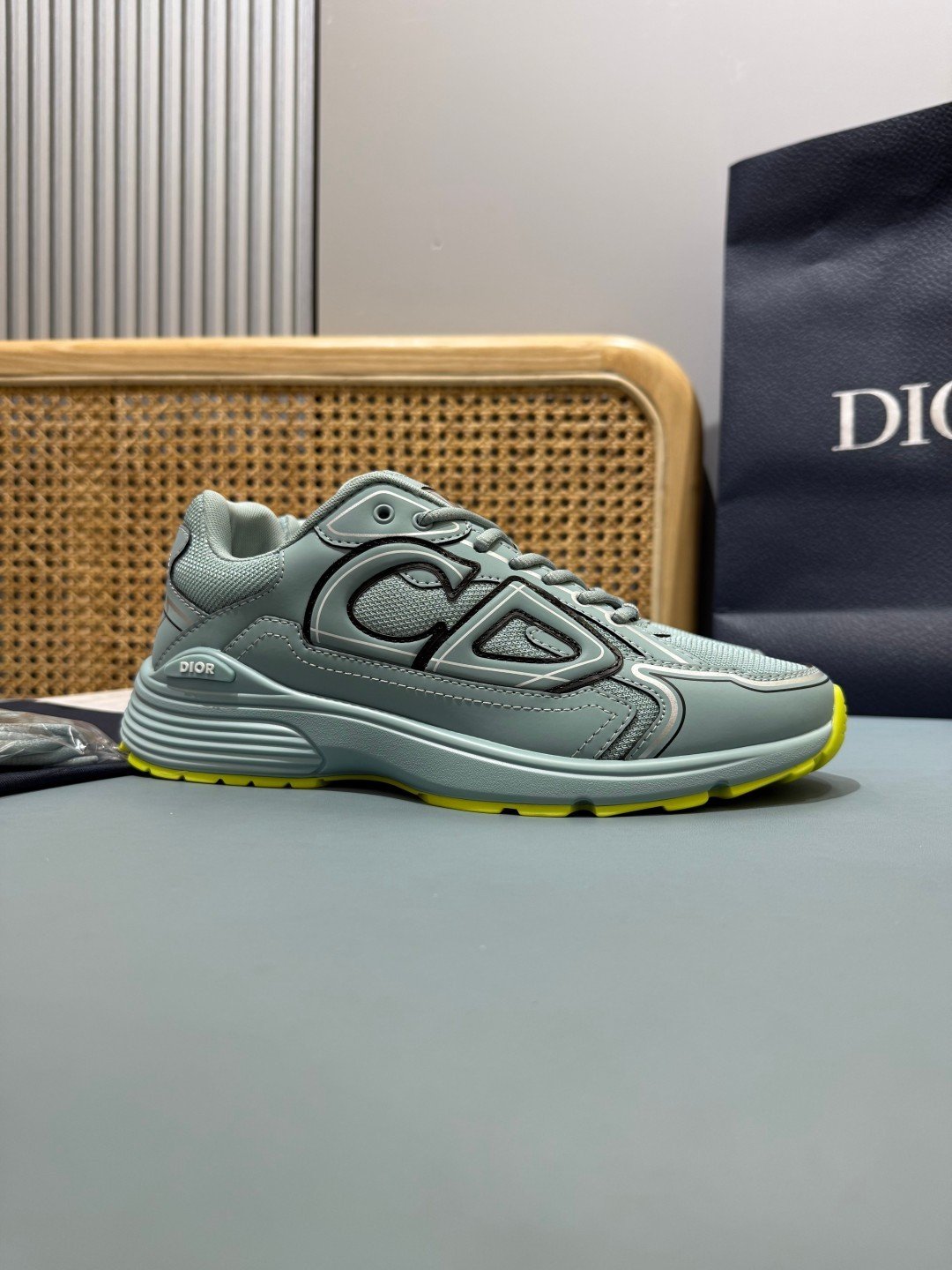 Sneakers B30 'Vert d'Eau et Jaune Fluo' — vue 21