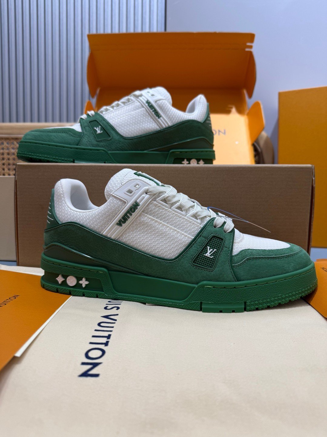 Sneakers Trainer 'Vert Bouteille' — vue 2