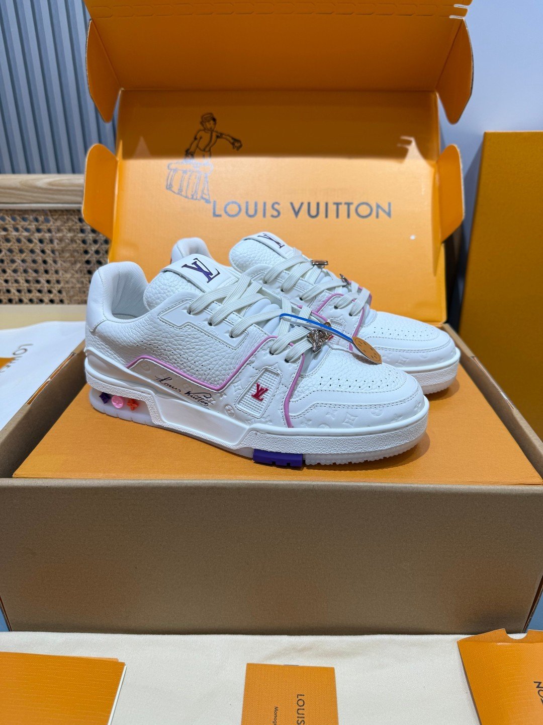 Sneakers Trainer 'Blanc Rouge #5L'