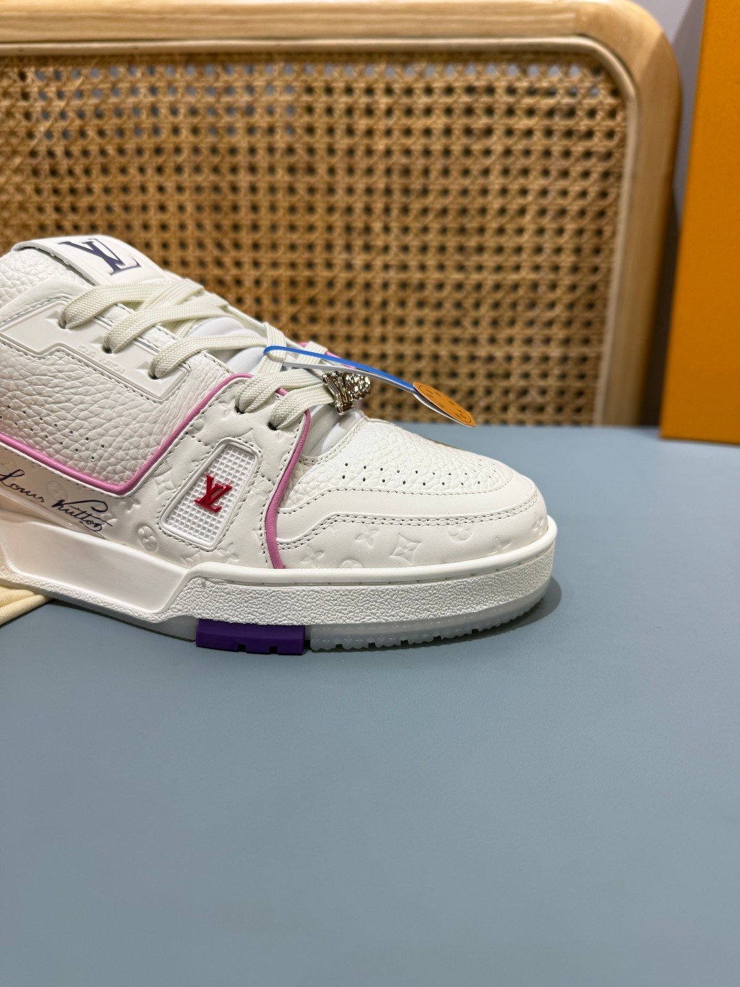Sneakers Trainer 'Blanc Rouge #5L' — vue 12