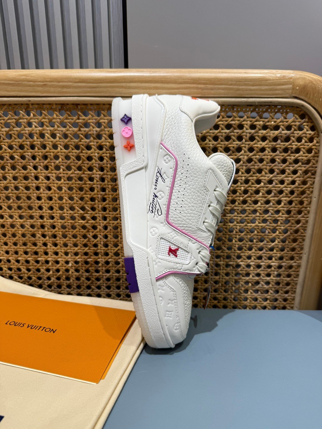 Sneakers Trainer 'Blanc Rouge #5L' — vue 13