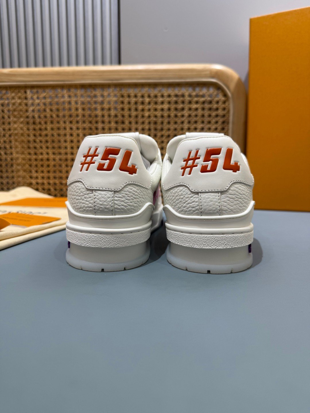 Sneakers Trainer 'Blanc Rouge #5L' — vue 20