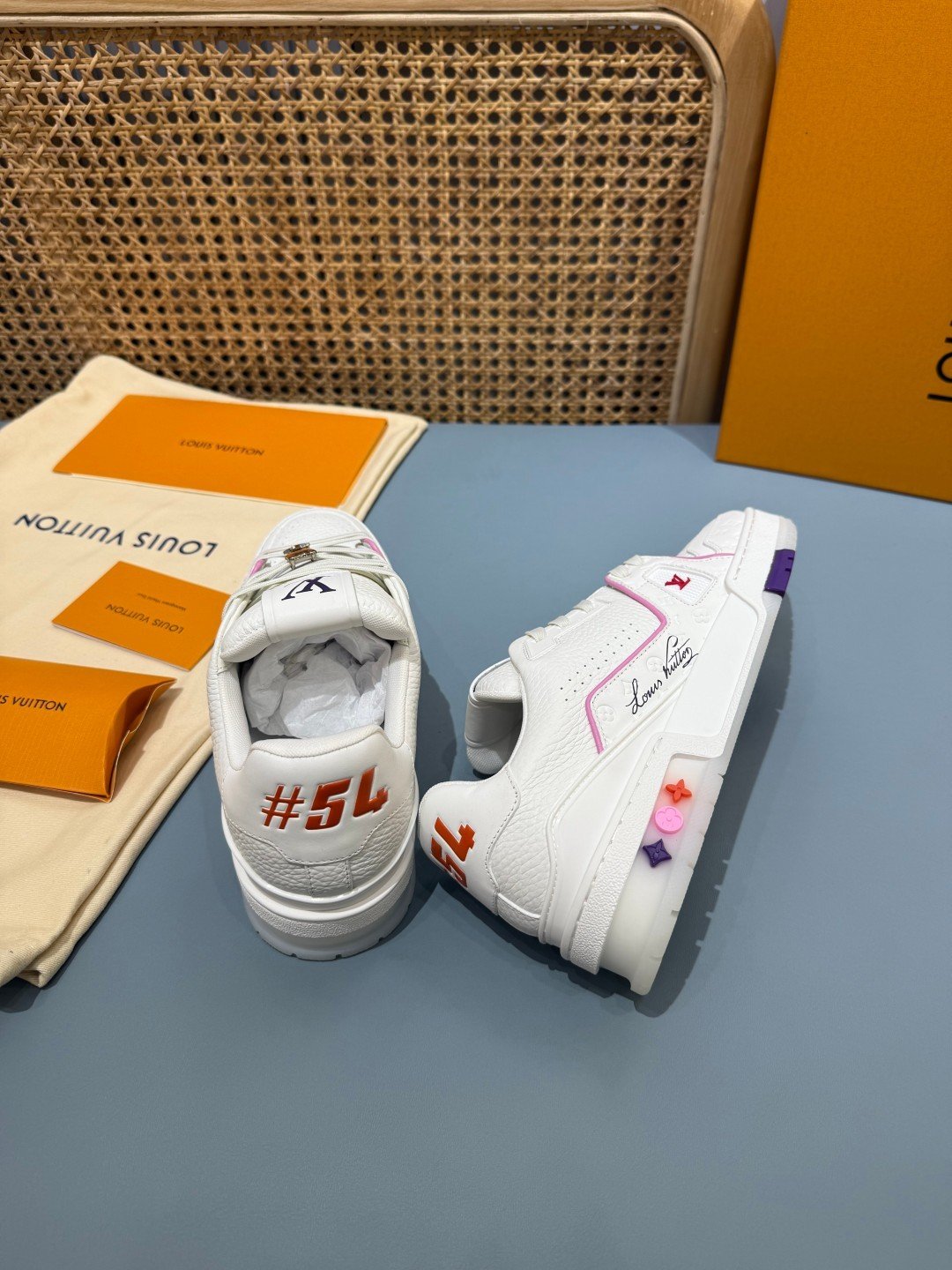 Sneakers Trainer 'Blanc Rouge #5L' — vue 23