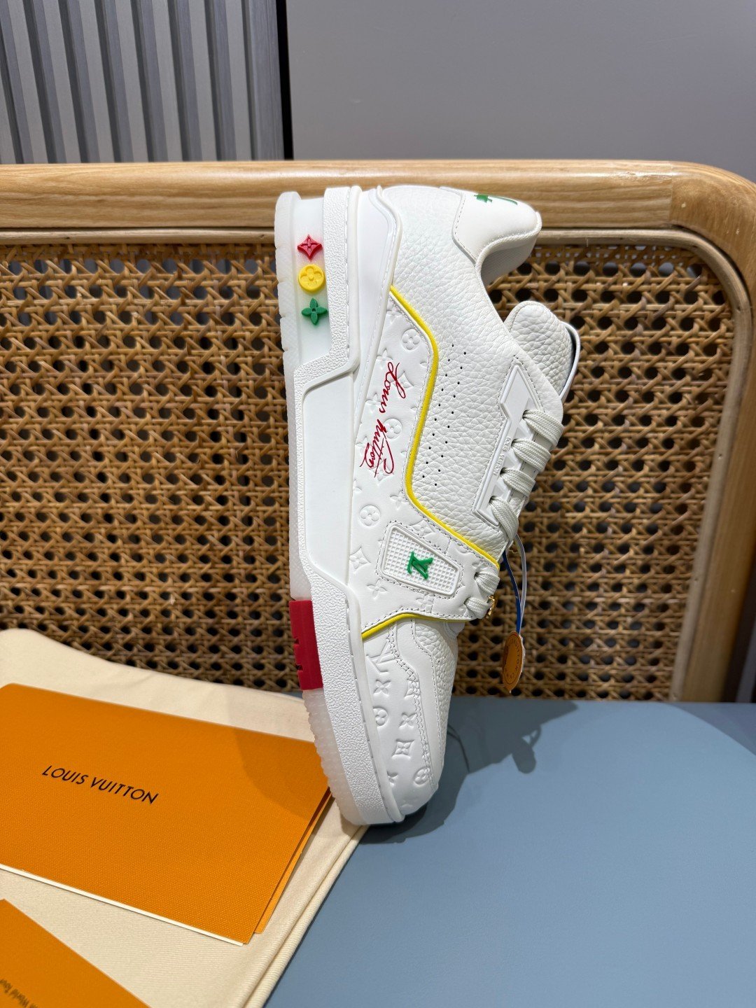 Sneakers Trainer 'Blanc Multicolore Brodé' — vue 15