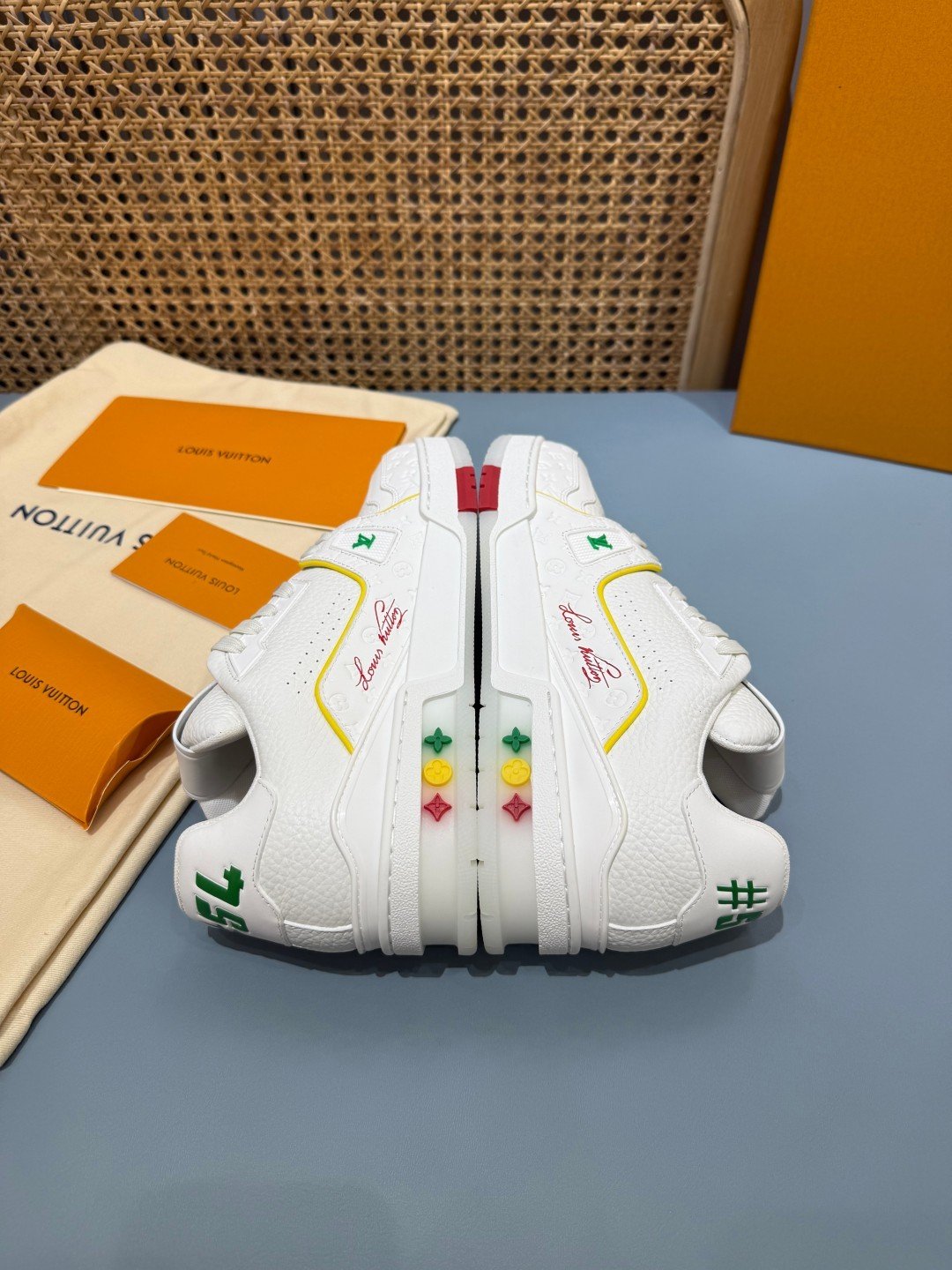 Sneakers Trainer 'Blanc Multicolore Brodé' — vue 21