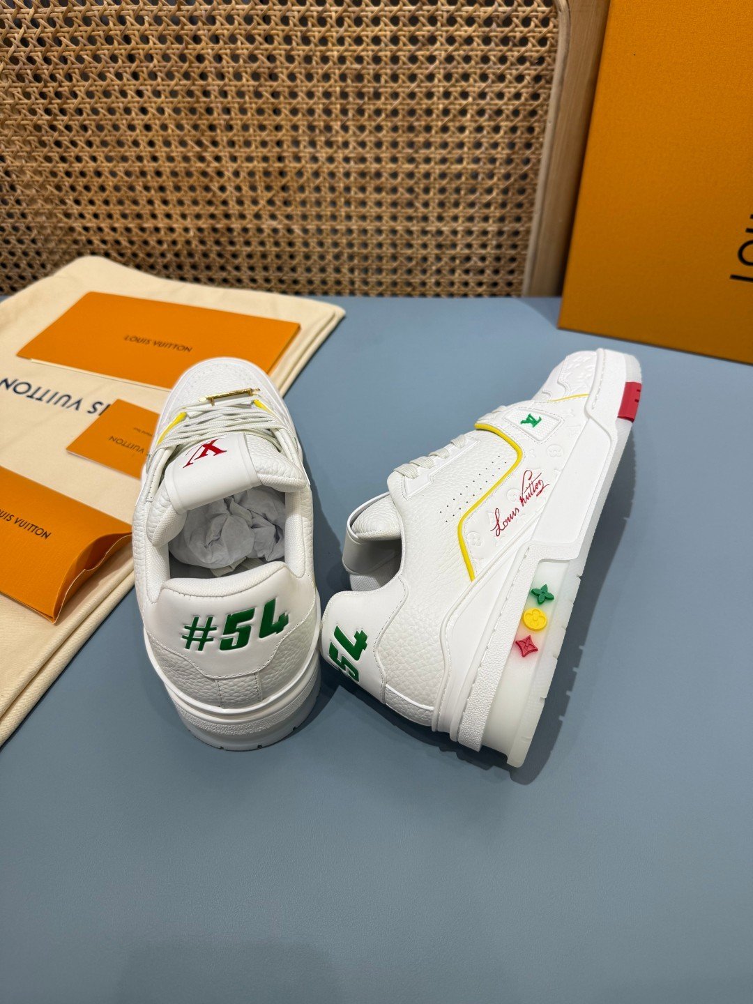 Sneakers Trainer 'Blanc Multicolore Brodé' — vue 25