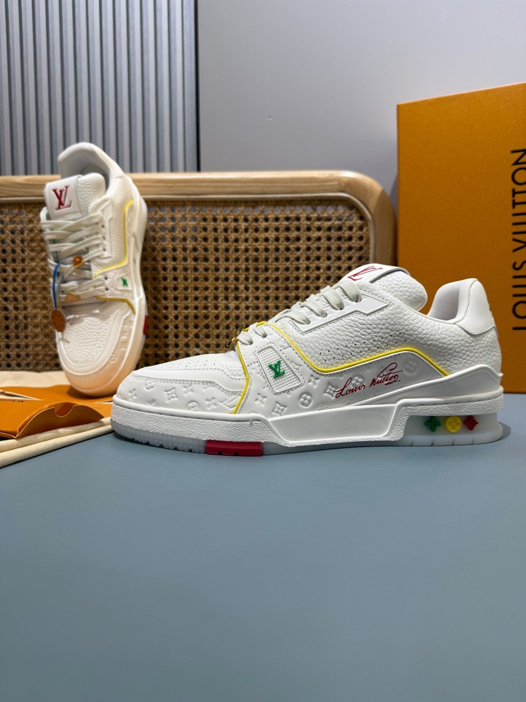 Sneakers Trainer 'Blanc Multicolore Brodé' — vue 26