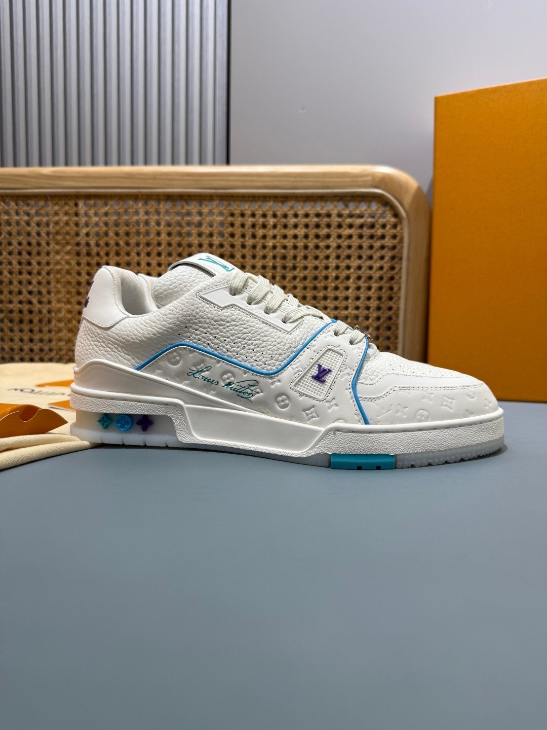 Sneakers Trainer 'Blanc Bleu Glacier' — vue 21