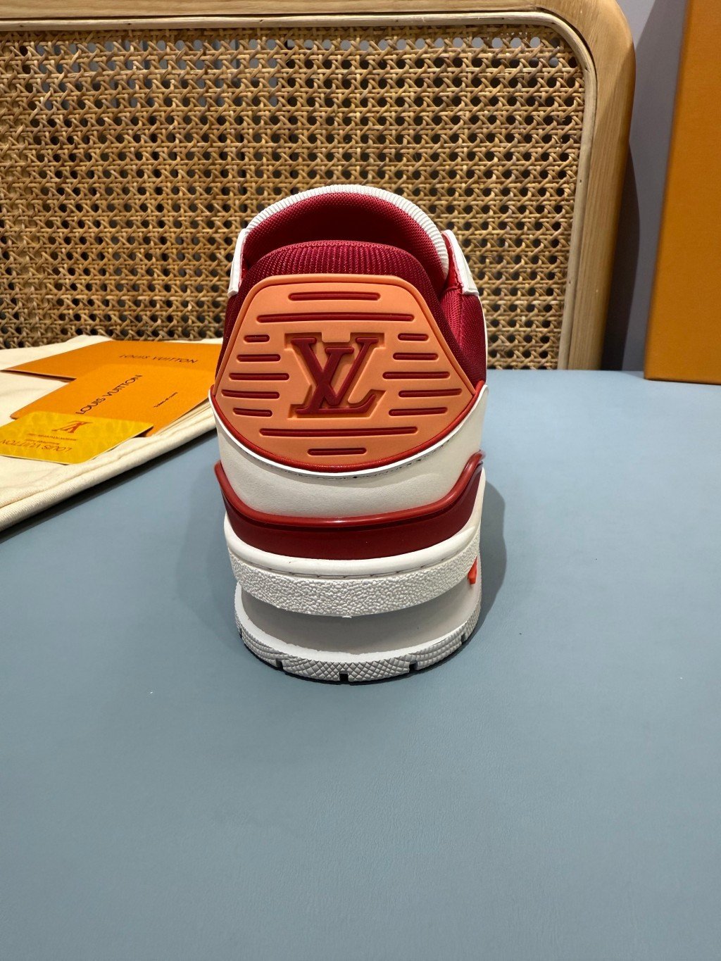 Sneakers Trainer 'Blanc Rouge Liseré Fin' — vue 9