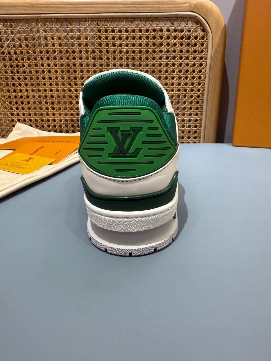 Sneakers Trainer 'Blanc Vert Liseré' — vue 10