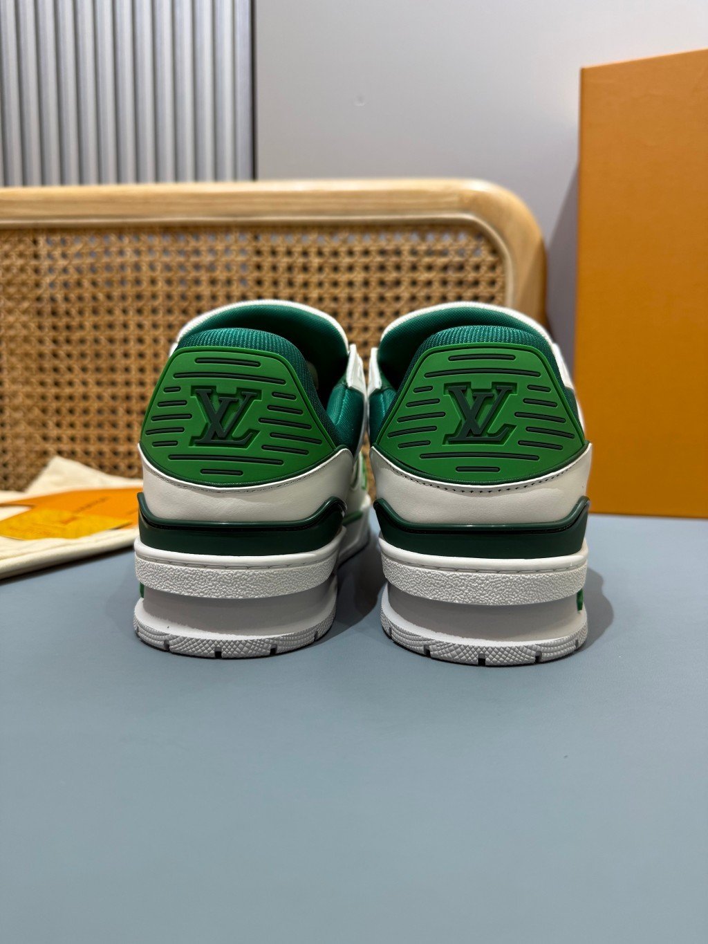 Sneakers Trainer 'Blanc Vert Liseré' — vue 21