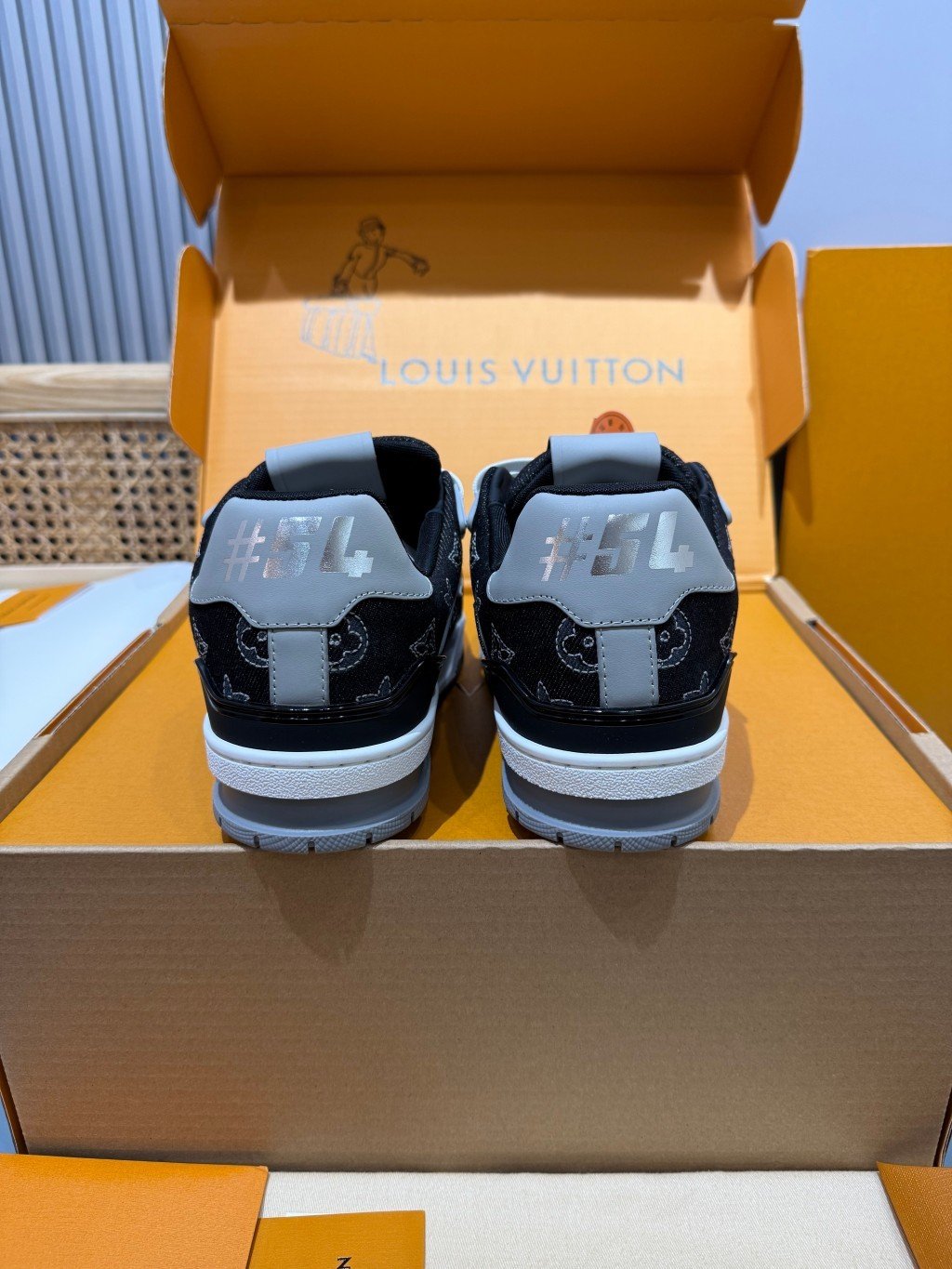 Sneakers Trainer Denim 'Denim Noir Blanc' — vue 3