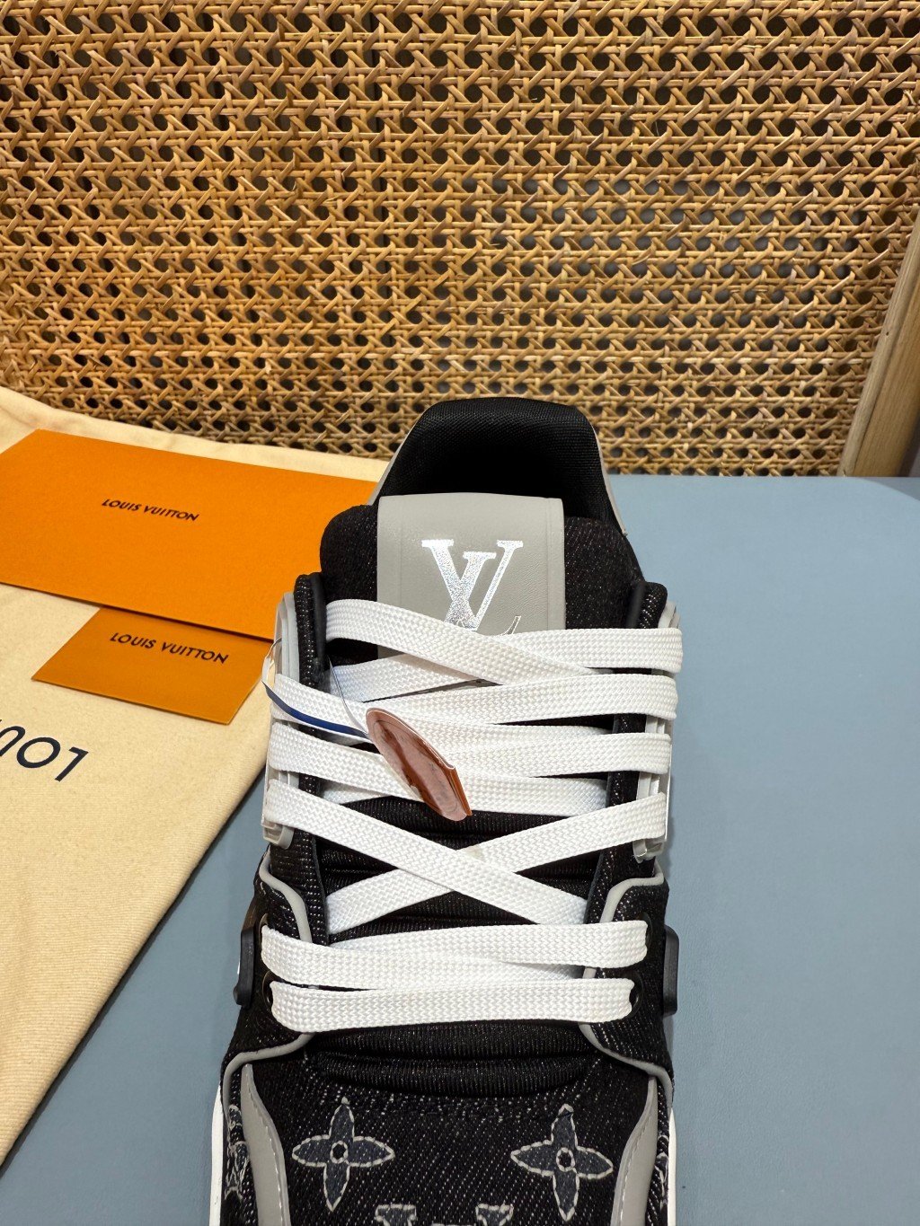 Sneakers Trainer Denim 'Denim Noir Blanc' — vue 7