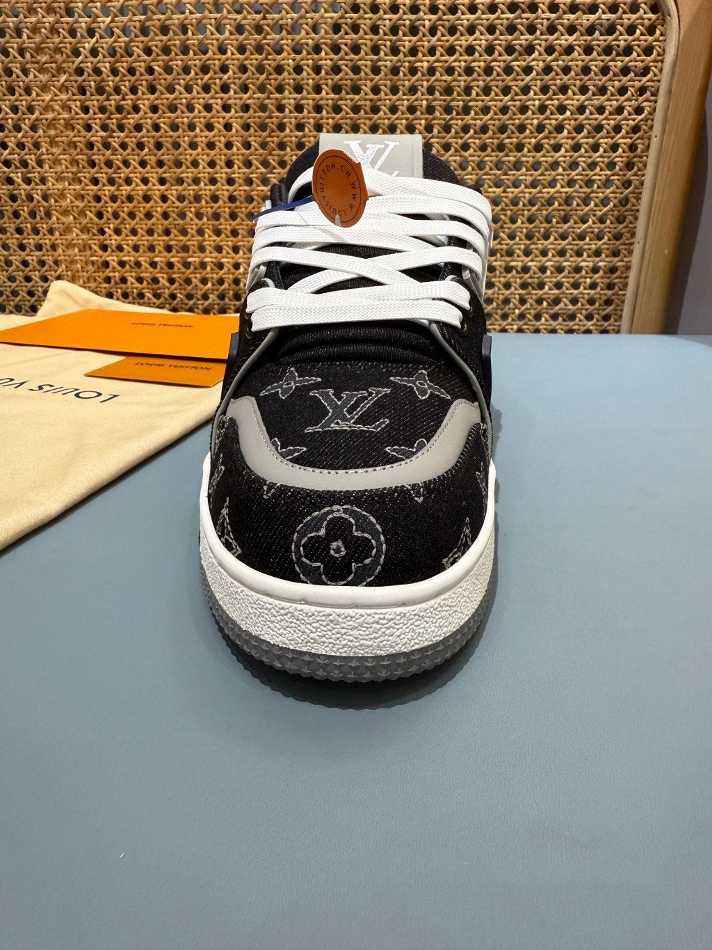 Sneakers Trainer Denim 'Denim Noir Blanc' — vue 8