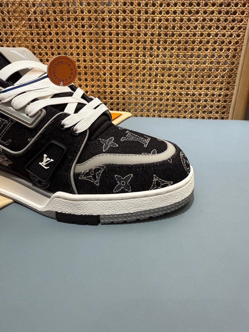 Sneakers Trainer Denim 'Denim Noir Blanc' — vue 12
