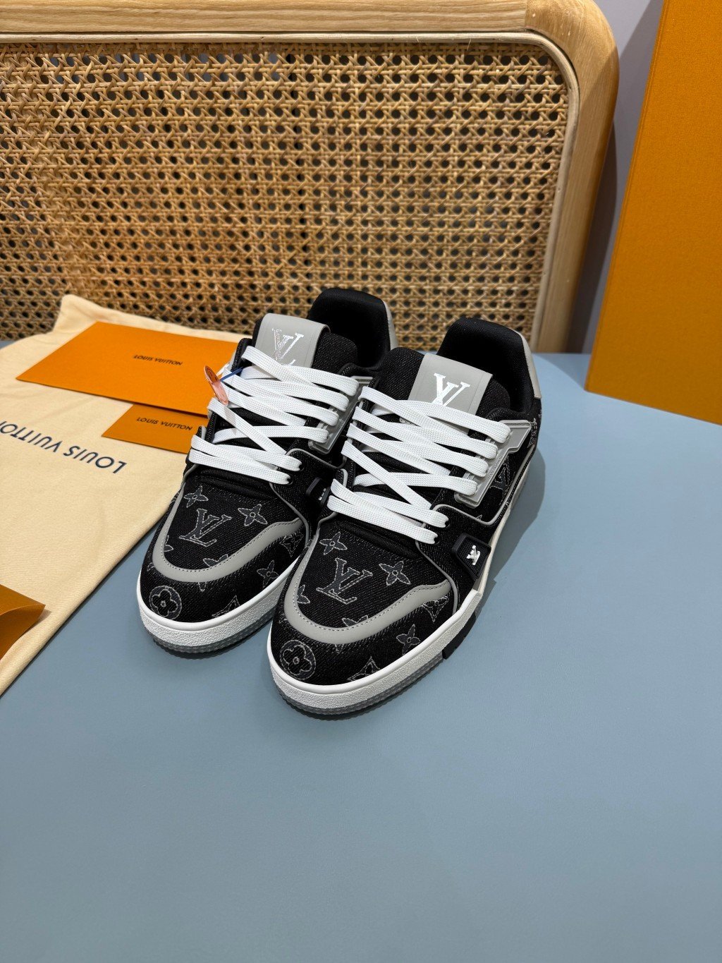 Sneakers Trainer Denim 'Denim Noir Blanc' — vue 15